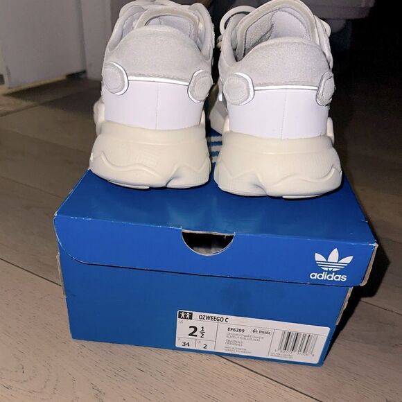 Pre-School Adidas Originals Ozweego Off White/Crystal White/Cloud White - Picture 16 of 16